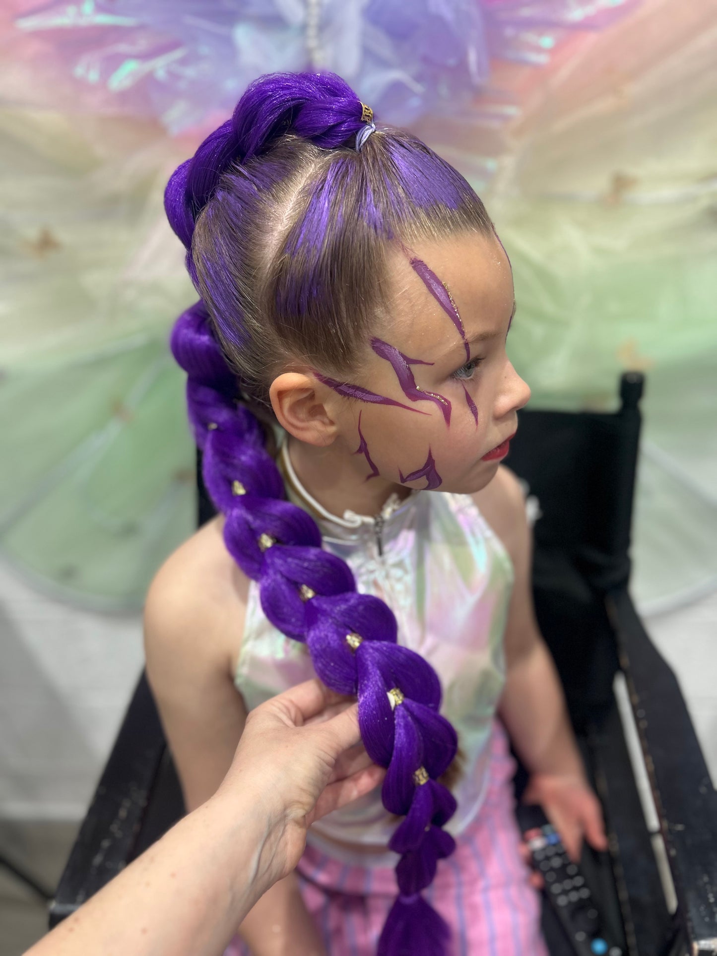 Kpop Rumi Purple Reusable Hair Braid Extra Long 32"