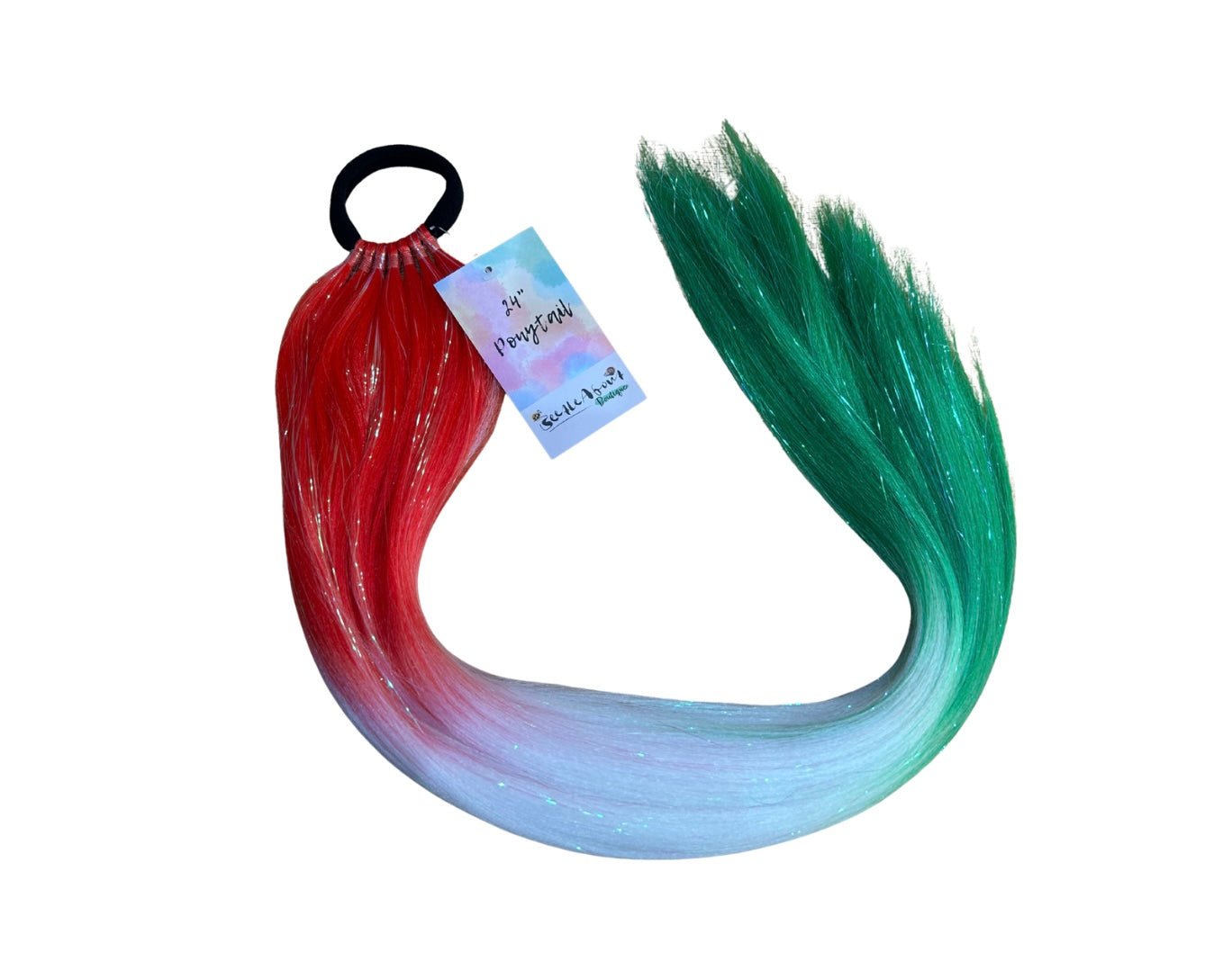 Christmas Candy Cane 24" Ponytail