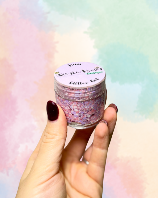 Pastel Pink Hair Glitter Gel
