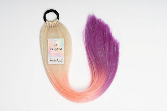 Champagne Rose 24" Straight Ponytail