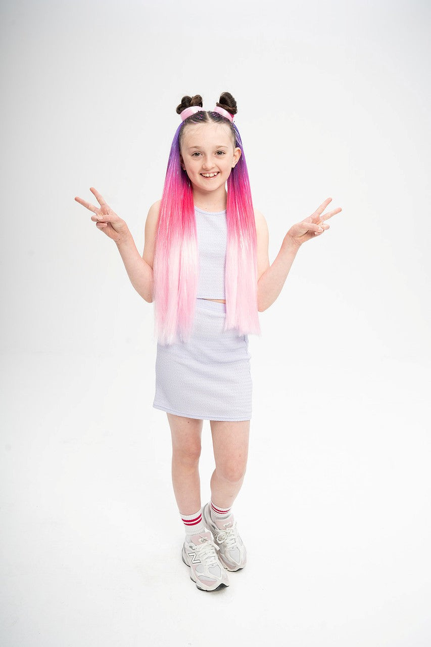 Plum Sparkle 24" Straight Ponytail