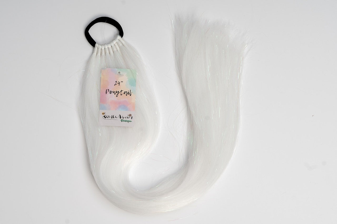 Christmas Snow Sparkle 24" Straight Ponytail