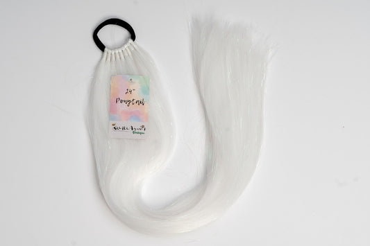 Christmas Snow Sparkle 24" Straight Ponytail