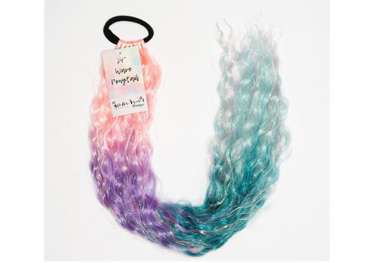 Pastel Unicorn Wave 24" Ponytail